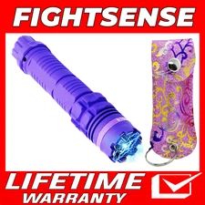  Rechargeable Flashlight Stun Gun + Pepper Spray Combo for Self Defense P