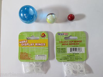MARBLE DISPLAY RINGS / STANDS BY MEGA MARBLES 12 PACK WILL HOLD FROM 3/ ...