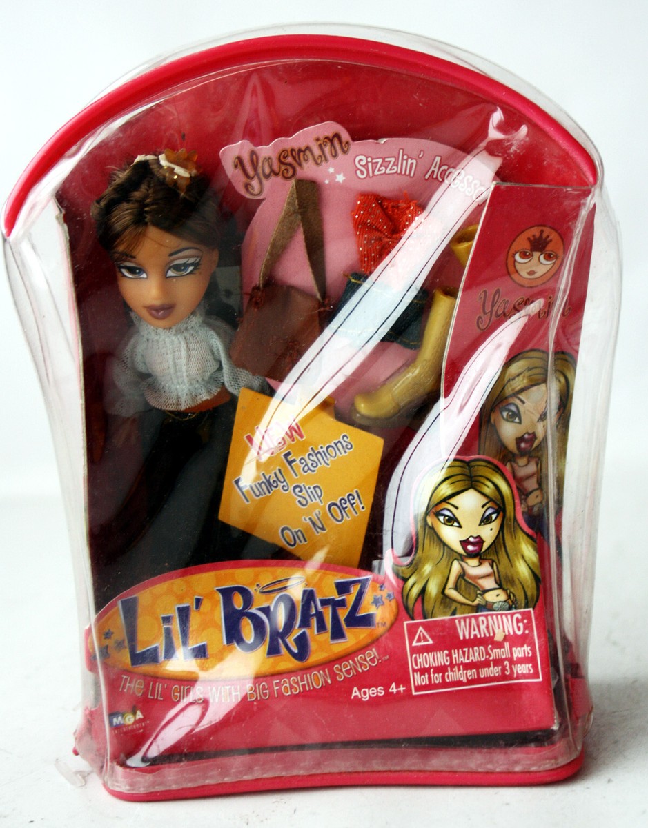 LIL BRATZ YASMIN DOLL SIZZLIN FUNKY FASHIONS SLIP ON N' OFF MGA