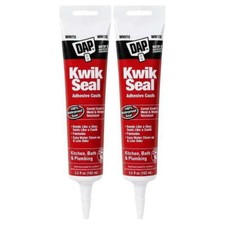 2 pack Kwik Seal White 5.5 oz Kitchen and Bath Adhesive Acrylic Caulk