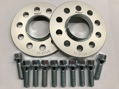 ALURADABSTANDSHALTER BIMECC 10 mm SILBER X 2 + M12X1,5 SCHRAUBEN FÜR MERCEDES 66,6