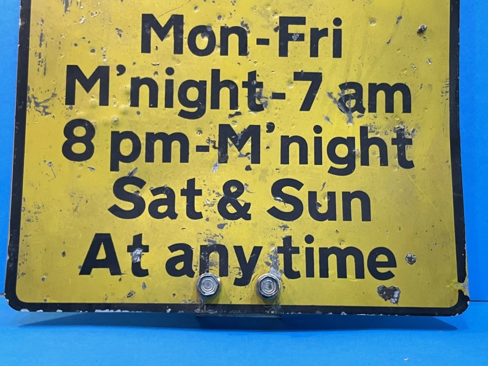 Genuine 1970s  Retired Aluminium Road Sign industrial Vintage.[Man Cave] - Image 4 of 4