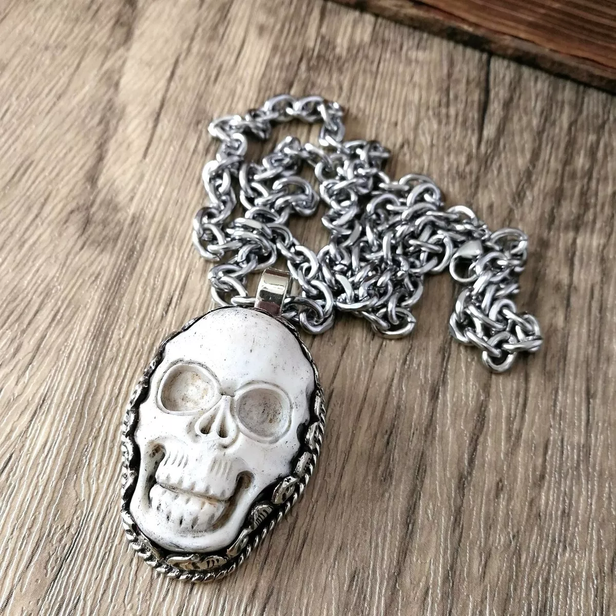 Large cheap skull necklace