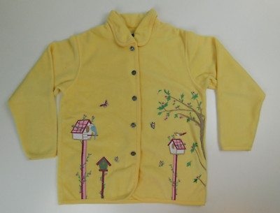 Northern Reflections Womens Cardigan Sweater Birds Bird House Size M