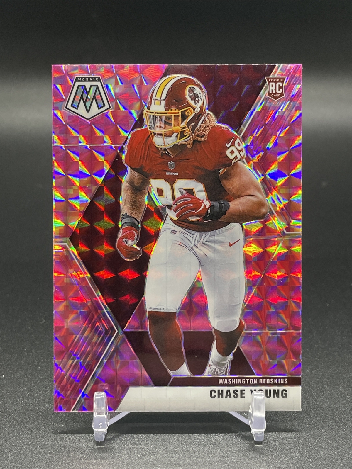 2020 Mosaic Chase Young Mosaic Pink Camo Rookie Card RC #202