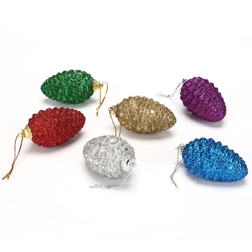 7cm-Glass-Pinecone-Xmas-Decoration-Ornaments-Party-Event-Decoration-Christmas-SE