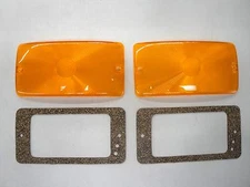 59 60 61 62 63 64 FORD TRUCK F100 AMBER PARK LIGHT LENS SET W/ GASKETS  NEW*