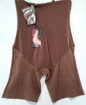 NWT Honeylove SuperPower Shorts *L* BROWN Shaper Removable Straps SculptWear 