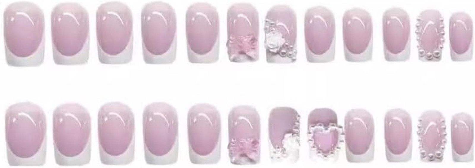 48 Adesivi per French Manicure Quadrata - Semplicità e Tradizione - 3