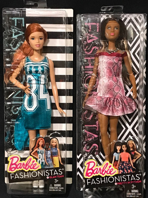 Barbie Fashionistas-Glam Team DMY96 DYK072 & Pretty in Python DGY54 DGY56  NIB