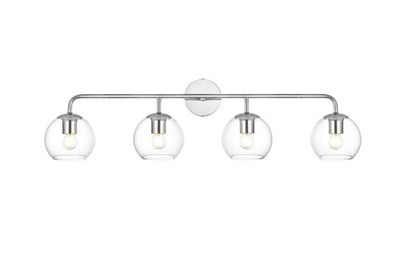 Elegant Lighting LD7321W37 Genesis 4 Light 10'' Tall Bathroom - Chrome