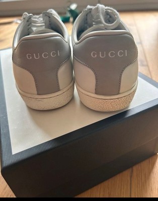 Gr 35 Gucci Sneaker weiß grau stylisch edel zeitlos Frühling sehr gut erhalten