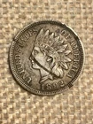 1892 Indian Head Cent Penny Plated - AU Detail with all 4 Diamonds!