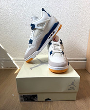 Nike Air Jordan 4 Retro SB Navyblue Herren Sneaker Leder Weiß/Blau EU 46 US …