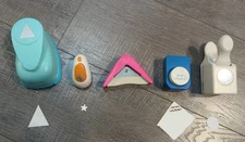 Craft Paper Punches Lot of 5 Various Brands Sizes for Scrapbooking Crafting