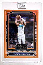 2024-25 Panini One and One Tyrese Haliburton Orange /49 Pacers #83 OS5