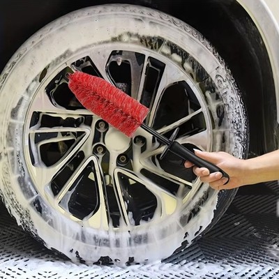 Long Wheel Pro Brush Car Bendable Wash Tool Cleaning Brush Tire Rims Spokes