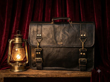 Men's Genuine Vintage Leather 18" Messenger Laptop Rugged Elegance Bag