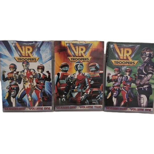VR Troopers DVDs (Season 1 Volumes 1&2, Season 2 Vol. 1) 2012 & 2013 Untested