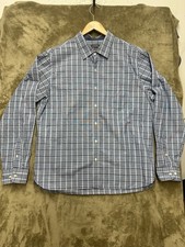 Van Heusen Dress Shirt Men's XL 17-17.5 Multicolor Plaid Long Sleeve Classic