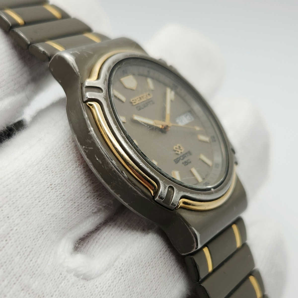 Seiko SQ Sports 150 Vintage Day/Date Quartz Watch 5H23-6219 READ - Main Image