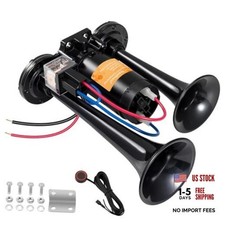 12V Train Horn Air Horn for Truck Car Pickup Motorcycle 12v Black With Button