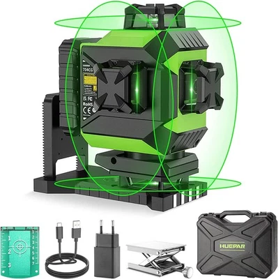 16 Line Laser Level Wasserwaage 360° Kreuzlinienlaser Selbstnivellierend 704CG - Bild 1 von 4