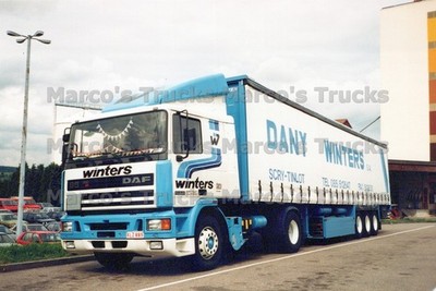 LKW Foto DAF 95 380 ATi Planensattelzug Belgien weiß DANY WINTERS S.A. SC #p5wj