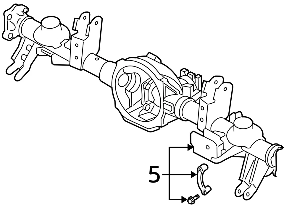 Jeep Grand Cherokee Commander 2006-2010 carcasa de eje trasero 5135769ag - nuevo OEM Foto 4 de 4