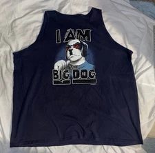 VTG Y2K Big Dogs Navy Blue I Am The Big Dog Tank Top Muscle T Shirt 3XL FREESHIP