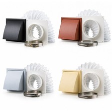 Wall Ducting Kit Extraction Fan Cooker Hood Ventilation Kitchen Terra External