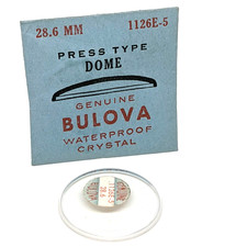 Bulova 28.6mm 1126E-5 Press Type Dome Crystal - genuine waterproof