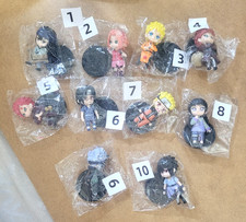 10 ANIME NARUTO SHIPPUDEN MINI FIGURINES WITH DISPLAY STANDS - 1 OPEN PACK