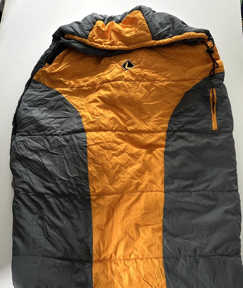 Ledge Feather Lite 20+ Sleeping Bag Water Resistant & Compact Orange/Grey Camp - Image 3 of 4