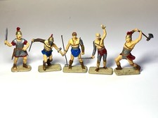 Toy Soldier Set Of 5 Roman Gladiators 54mm Pro Painted Plastic