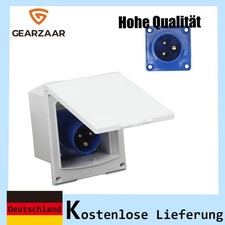Einbausteckdose Caravan 3pin weiß 3 poli 220-240V 220V IP44 Wohnwagen 16A