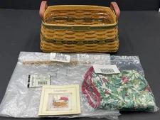 Longaberger 2002 Christmas Collection Green Traditions Basket Combo #10018 New