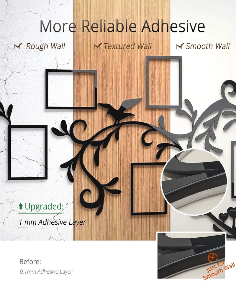 Love Family Tree Picture Frame Collage Removable 3D DIY Acrylic Wall Decor St... - Image 4 of 4