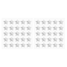 2 Sheet Star Gem Stickers 10mm Self Adhesive Rhinestones Jewel Sticker White