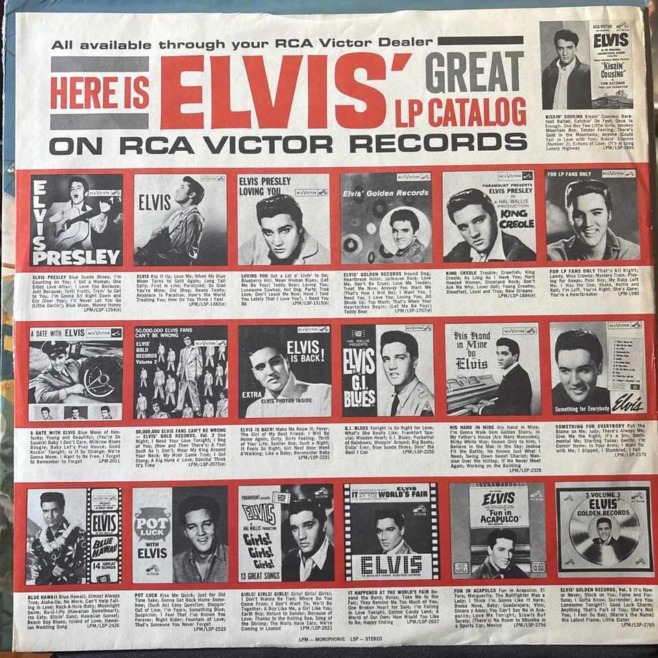ELVIS PRESLEY LSP-2999 ROUSTABOUT ORIGINAL WHITE TOP STEREO NM TO MINT - Image 4 of 4