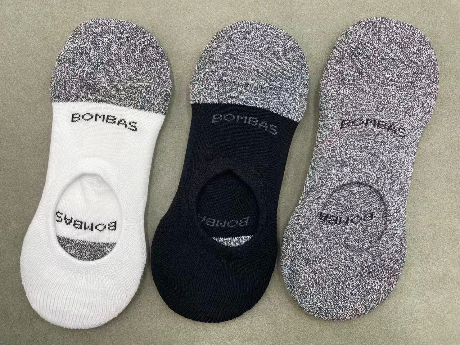 3 pairs Women's Marl Cushioned No Shows Socks Size Medium 8-10.5 3 Colors