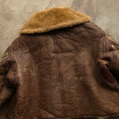 Vintage 1930s Brown Irvin Flight Jacket 40 WW2 RAF Shearling Sheepskin image 4