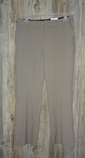 Nine West Mid Rise Barely Bootcut Pants Womens 14 Beige Sculpting Stretch NEW