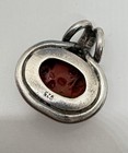 Old Pawn Vintage Native American Sterling Silver Coral Chunky Pendant — photo 6