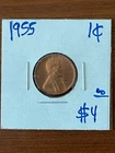 1955 1¢ Lincoln Cent Uncirculated -FREE SHIPPING