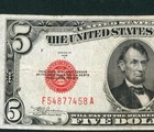 $5 1928 United States Note ** PAPER CURRENCY AUCTIONS — photo 1