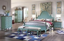 Luxus Schlafzimmer Bett Echtes Holz Möbel Holz Betten landhaus stil Doppel neu