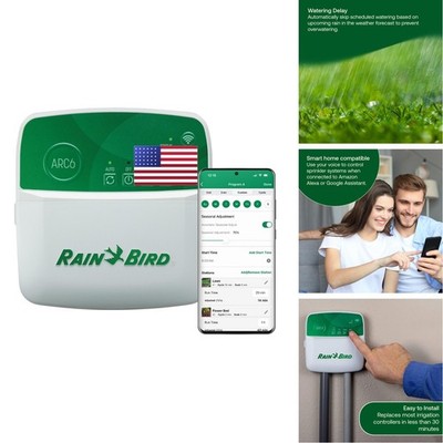 Rain Bird ARC6 Indoor Smart WiFi Sprinkler Timer 6-Station WaterSense