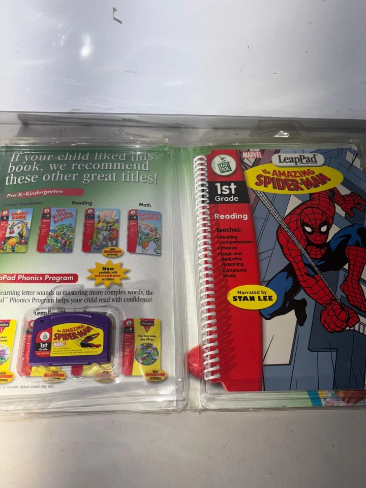 LeapFrog LeapPad The Amazing Spider-Man 1st Grade Reading Book & Cartridge - Image 2 of 4