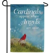 America Forever Garden Flag - Angels Are Near, Cemetery Memorial Religious Be...